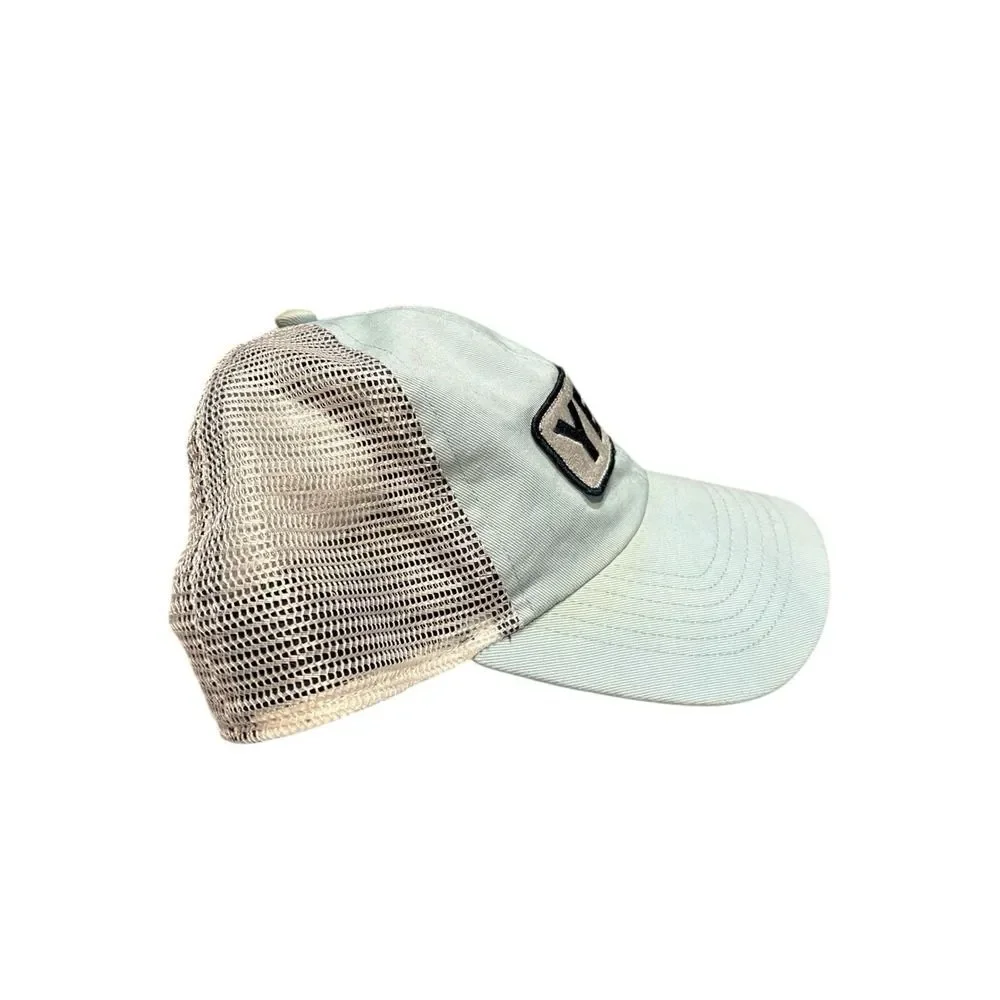 Yeti Coolers Snap Back Trucker Hat Cap Mesh Baby Blue One Size